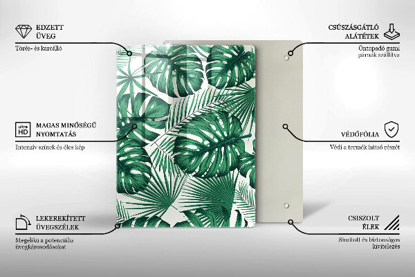 Tabla de cortar de vidrio Textura de hormigón