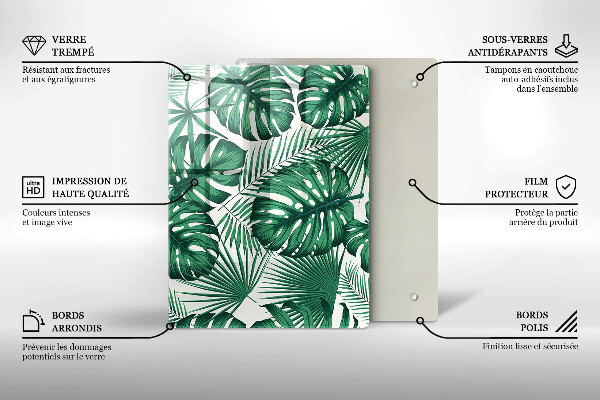 Tabla de cortar de vidrio Textura de hormigón