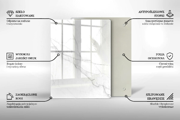 Tabla de cortar de vidrio Mármol pastel