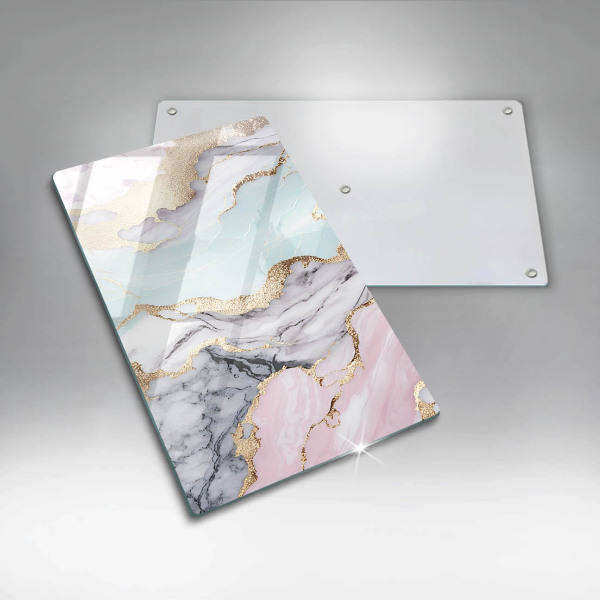 Tabla de cortar de vidrio Mármol pastel