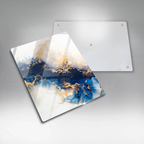 Tabla de cortar de vidrio Abstracción con azul