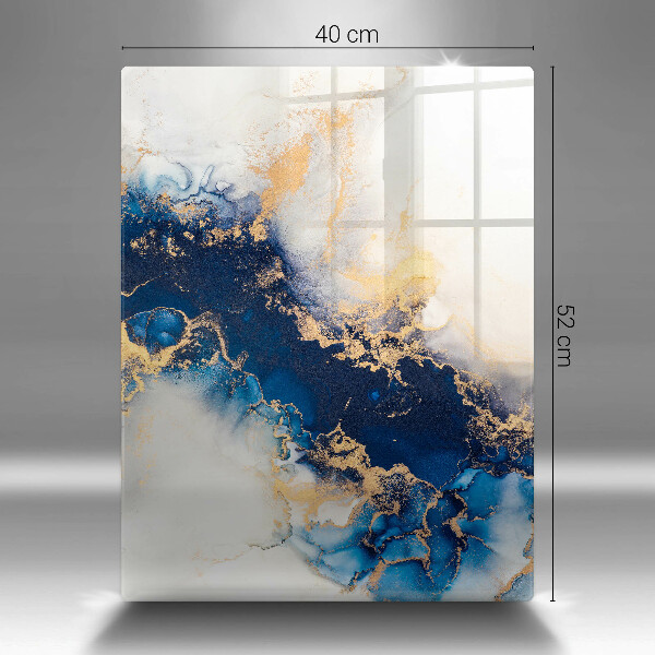 Tabla de cortar de vidrio Abstracción con azul