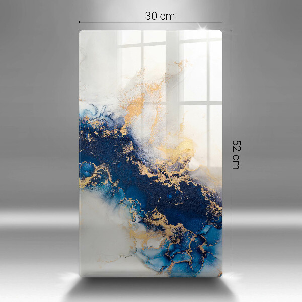 Tabla de cortar de vidrio Abstracción con azul