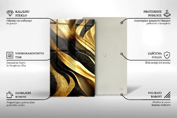 Tabla de cortar de vidrio Abstracción elegante