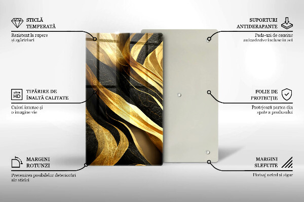 Tabla de cortar de vidrio Abstracción elegante