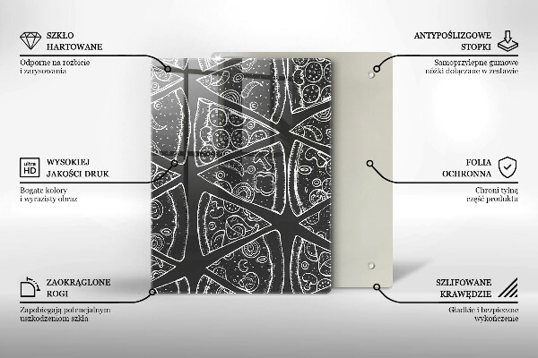 Tabla de cortar de vidrio Abstracción elegante