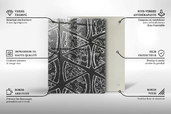 Tabla de cortar de vidrio Abstracción elegante