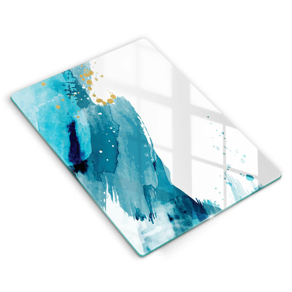 Tabla de cortar de vidrio Manchas azules