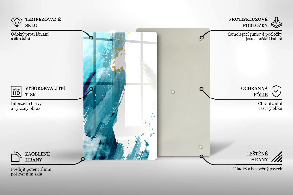 Tabla de cortar de vidrio Manchas azules