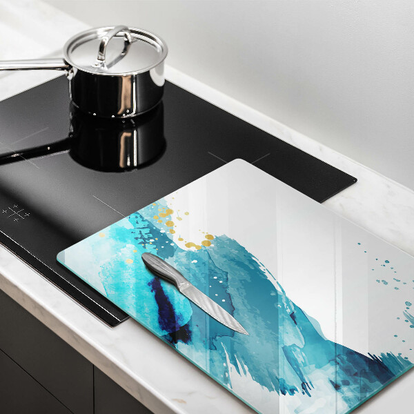 Tabla de cortar de vidrio Manchas azules