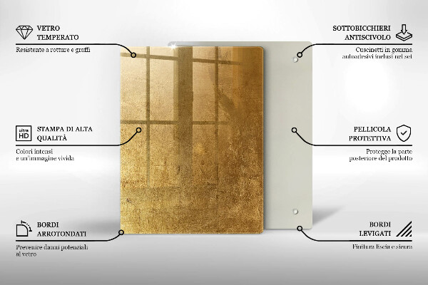 Tabla de cortar de vidrio Peonías pastel