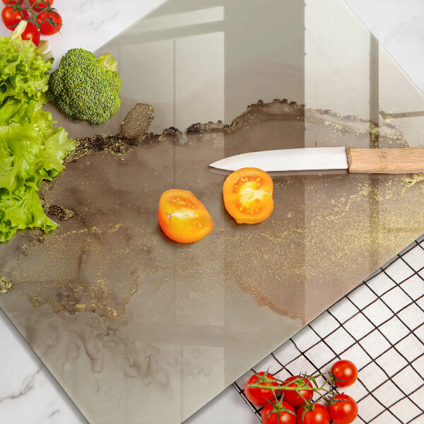 Tabla de cortar de vidrio Abstracción de oro