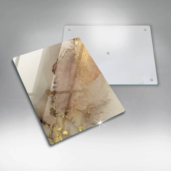 Tabla de cortar de vidrio Abstracción de oro
