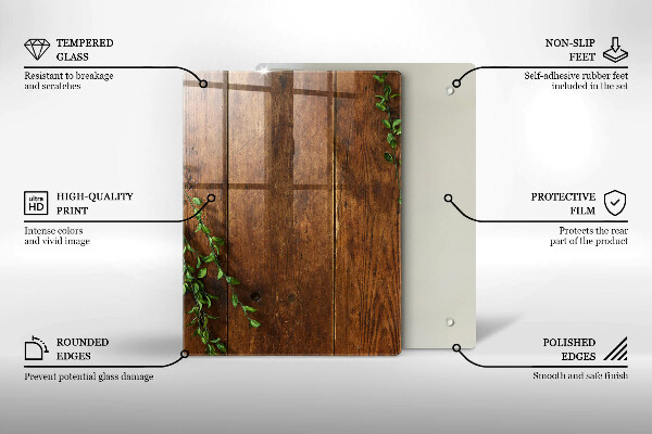 Tabla de cortar de vidrio Abstracción de oro