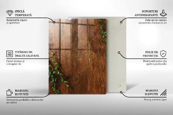 Tabla de cortar de vidrio Abstracción de oro