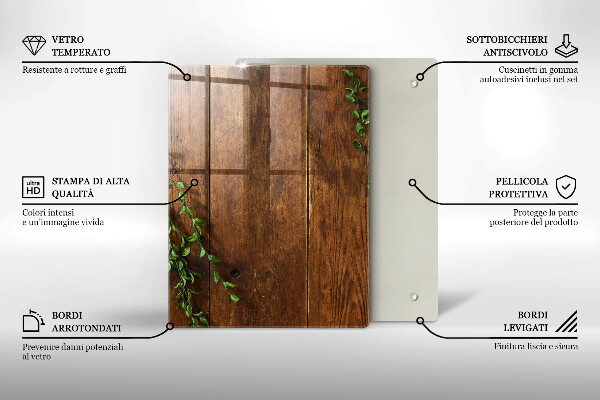 Tabla de cortar de vidrio Abstracción de oro