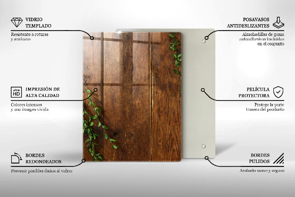 Tabla de cortar de vidrio Abstracción de oro