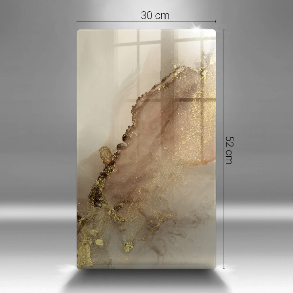Tabla de cortar de vidrio Abstracción de oro