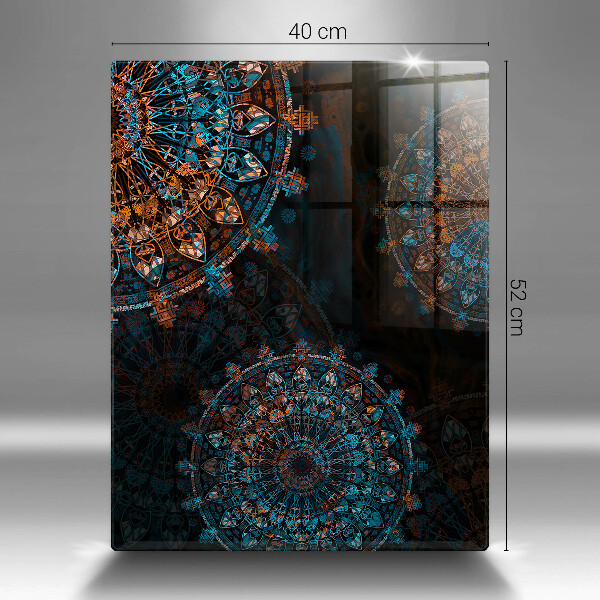 Tabla de cortar de vidrio Ruedas vintage boho