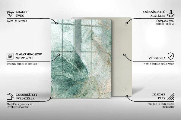 Tabla de cortar de vidrio Ruedas vintage boho