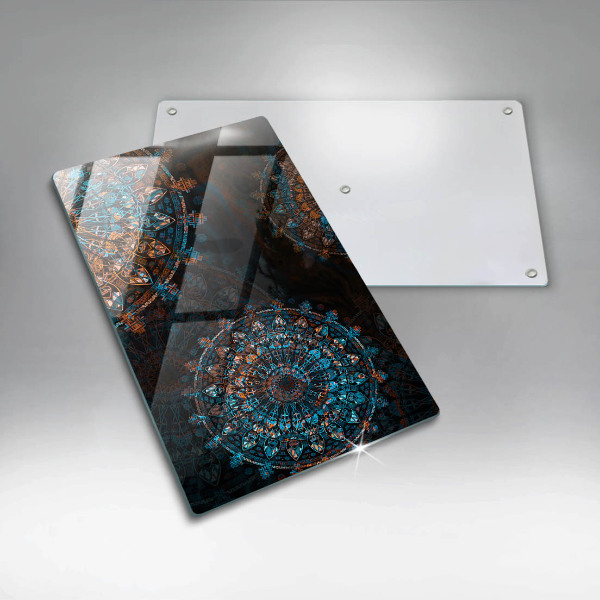 Tabla de cortar de vidrio Ruedas vintage boho