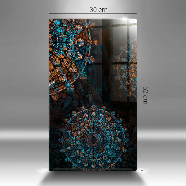 Tabla de cortar de vidrio Ruedas vintage boho