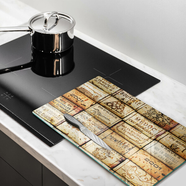 Tabla de cortar de vidrio Corchos de vino viejos