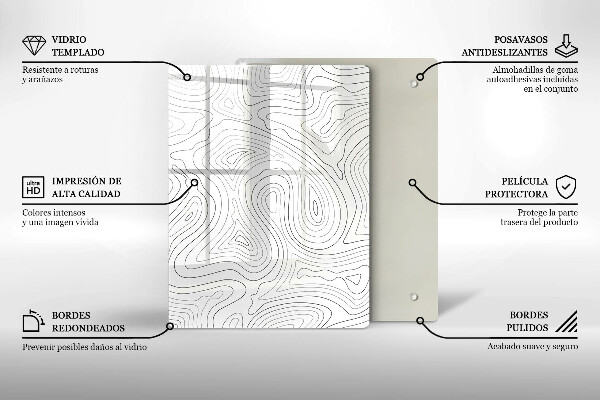 Tabla de cortar de vidrio Corchos de vino viejos