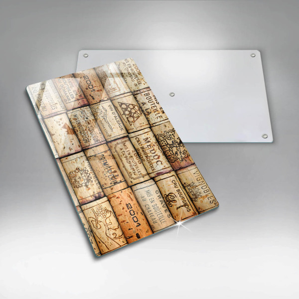 Tabla de cortar de vidrio Corchos de vino viejos