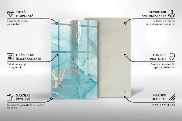 Tabla de cortar de vidrio Abstracción de piedra