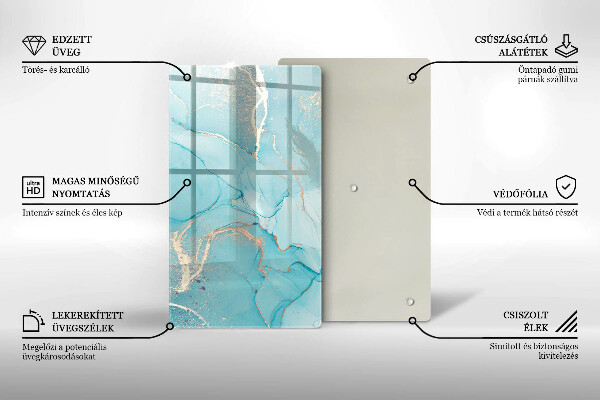 Tabla de cortar de vidrio Abstracción de piedra