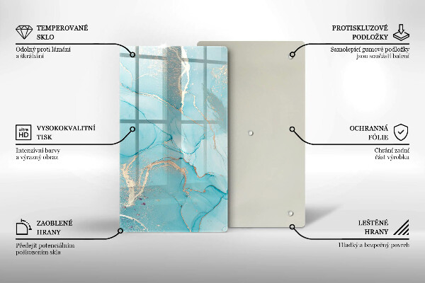 Tabla de cortar de vidrio Abstracción de piedra