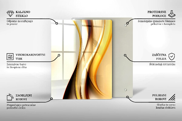 Tabla de cortar de vidrio Abstracción de piedra