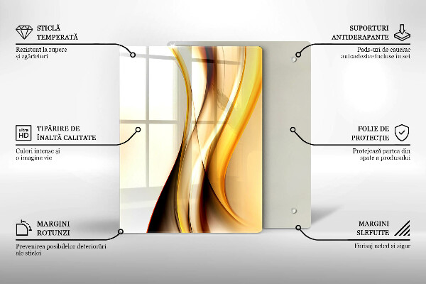 Tabla de cortar de vidrio Abstracción de piedra