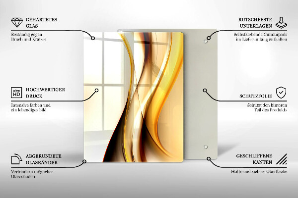 Tabla de cortar de vidrio Abstracción de piedra