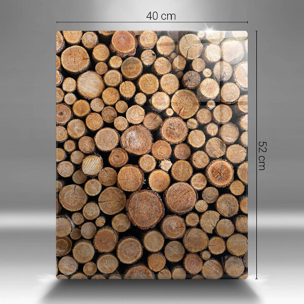 Tabla de cortar de vidrio Troncos de árboles