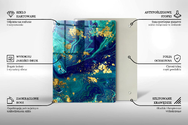Tabla de cortar de vidrio Hojas de la selva