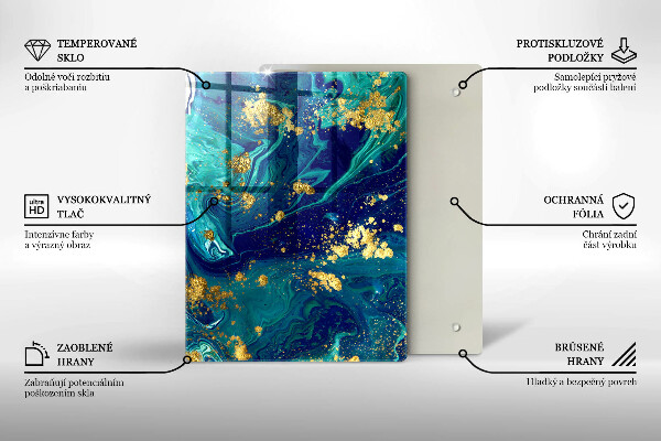 Tabla de cortar de vidrio Hojas de la selva