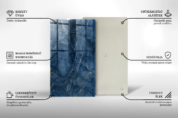 Tabla de cortar de vidrio Textura de piedra de mármol