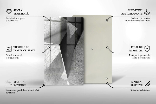 Tabla de cortar de vidrio Abstracción concreta