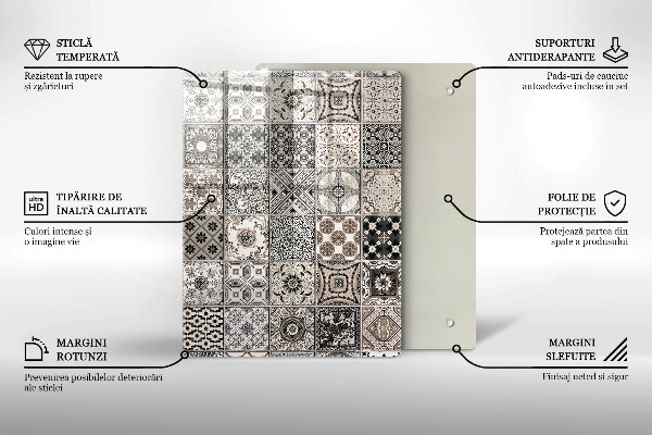 Tabla de cortar de vidrio Abstracción concreta