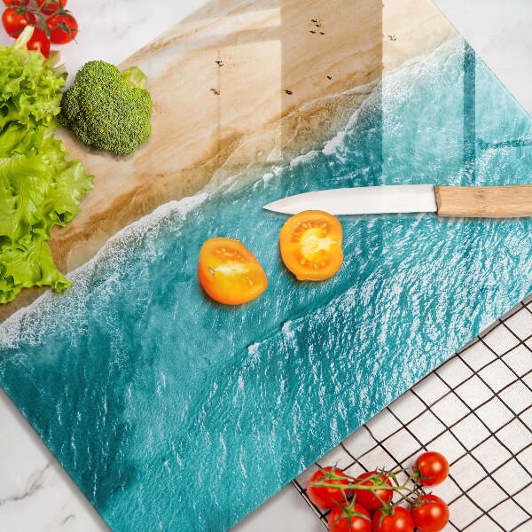 Tabla de cortar de vidrio Orilla de la playa y mar