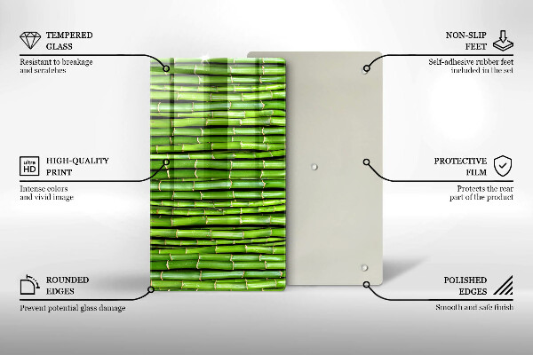 Tabla de cortar de vidrio Bambúes de la naturaleza