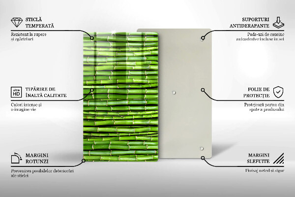 Tabla de cortar de vidrio Bambúes de la naturaleza