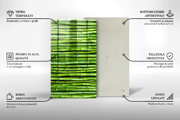 Tabla de cortar de vidrio Bambúes de la naturaleza