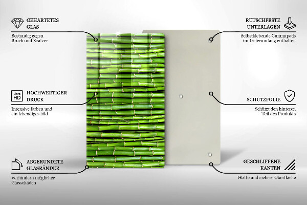 Tabla de cortar de vidrio Bambúes de la naturaleza