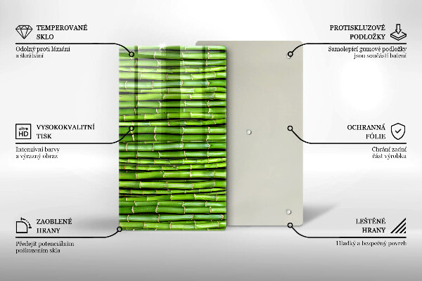 Tabla de cortar de vidrio Bambúes de la naturaleza
