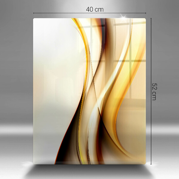 Tabla de cortar de vidrio Líneas de humo abstractas