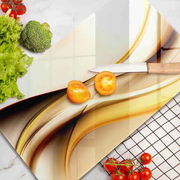 Tabla de cortar de vidrio Líneas de humo abstractas