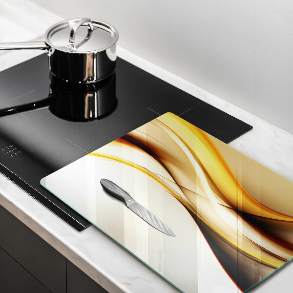 Tabla de cortar de vidrio Líneas de humo abstractas